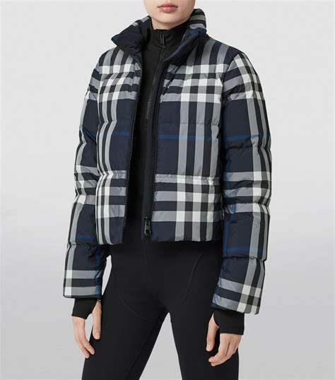 knock off burberry puffer jacket|burberry check cropped puffer jacket.